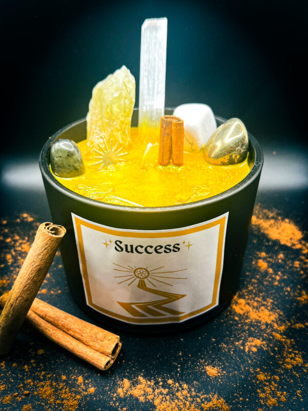 success crystal candle