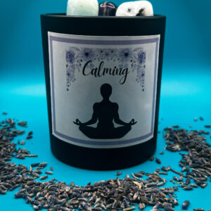 calming candle crystal