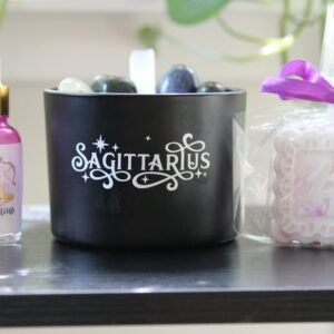 sagittarius, zodiac, crystals, candles, oils