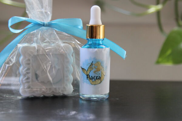 pisces, zodiac, crystals, oils, soap