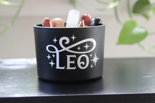 leo, candles, crystals, zodiac